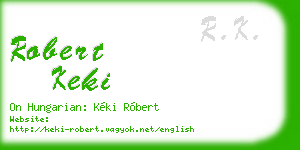 robert keki business card