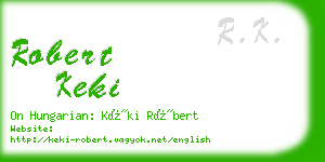 robert keki business card